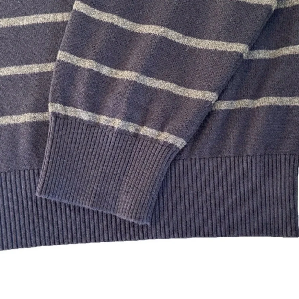 Nautica Men's XL Quarter Zip Sweater Navy Long Sleeves Mock Neck Pull Over Top